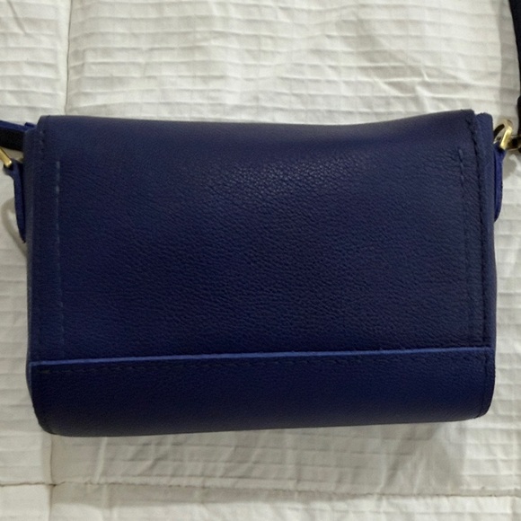 Portland Leather Cobalt Mini Metro Crossbody Bag - Picture 6 of 11